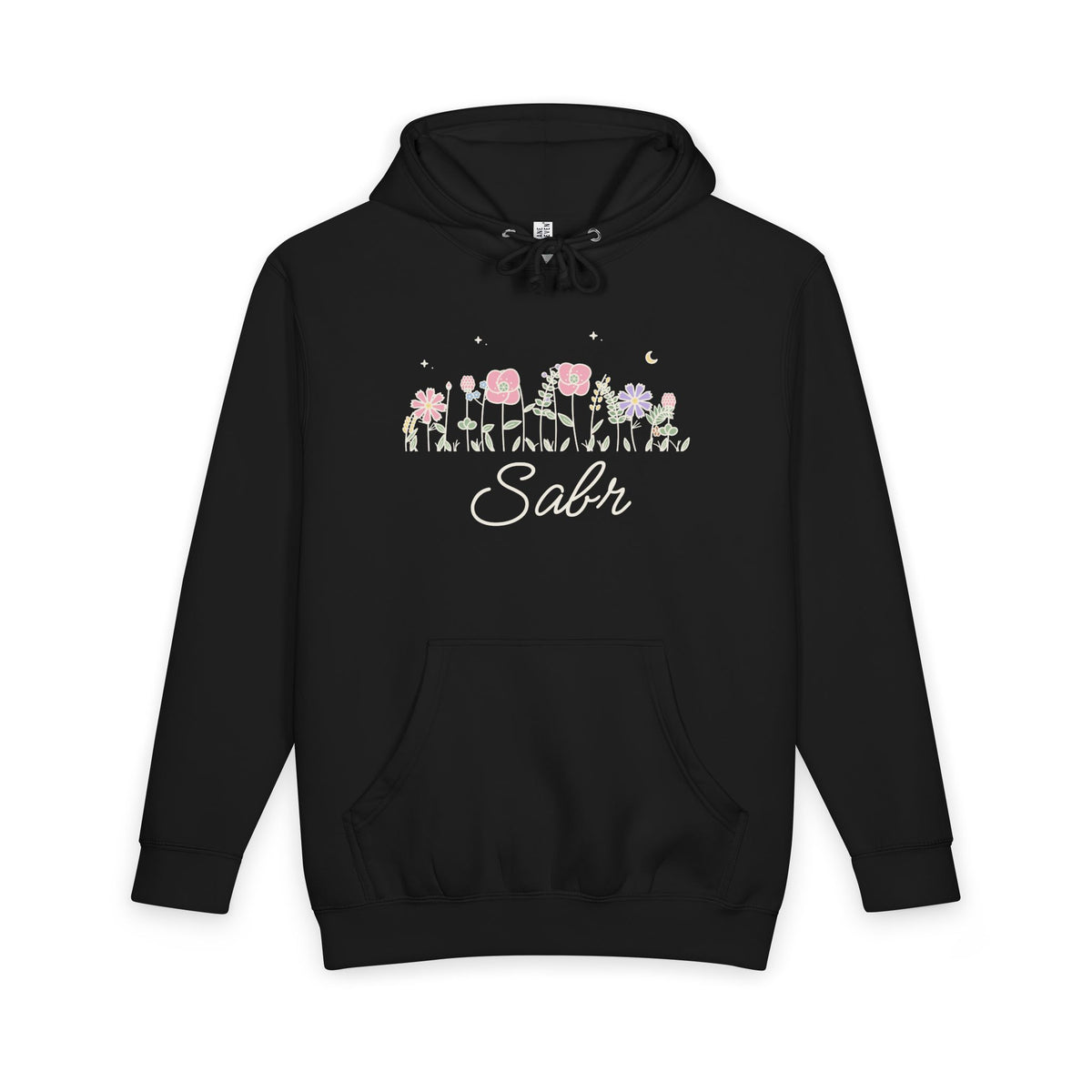 Sabr Meadow Flowers Islamic Heavyweight Premium Heavyweight Hoodie in Black – AdabStars