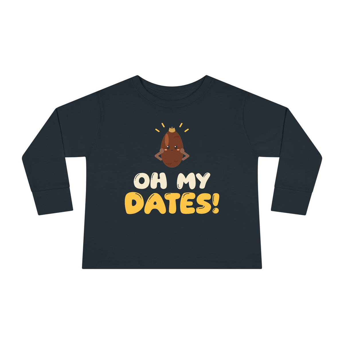 Oh My Dates Ramadan Toddler Toddler Long Sleeve Shirt in Black – AdabStars