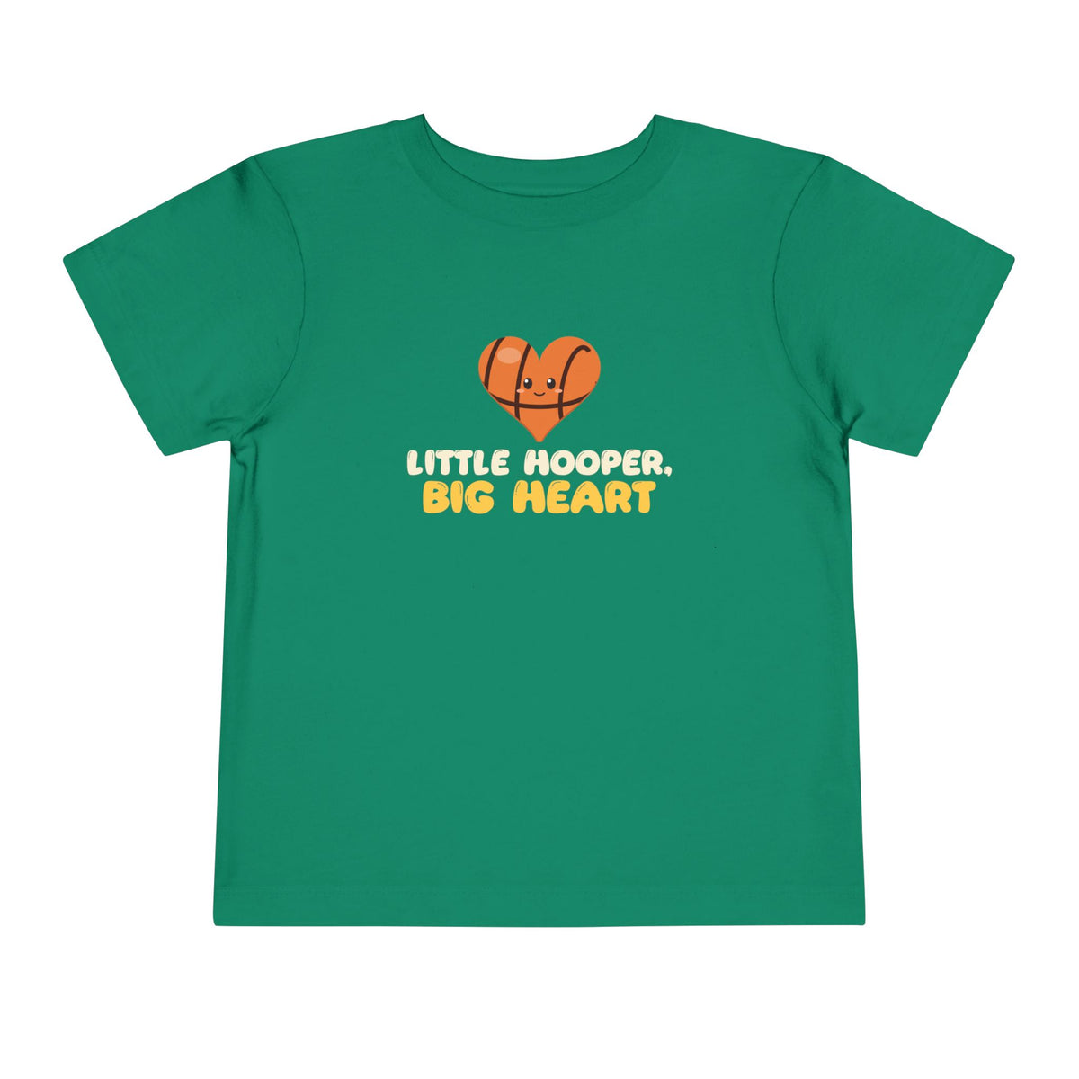 Little Hooper, Big Heart Muslim Toddler Tee | Kids Basketball Little Hooper Big Heart Ball Character | AdabStars Islamic Kids Apparel