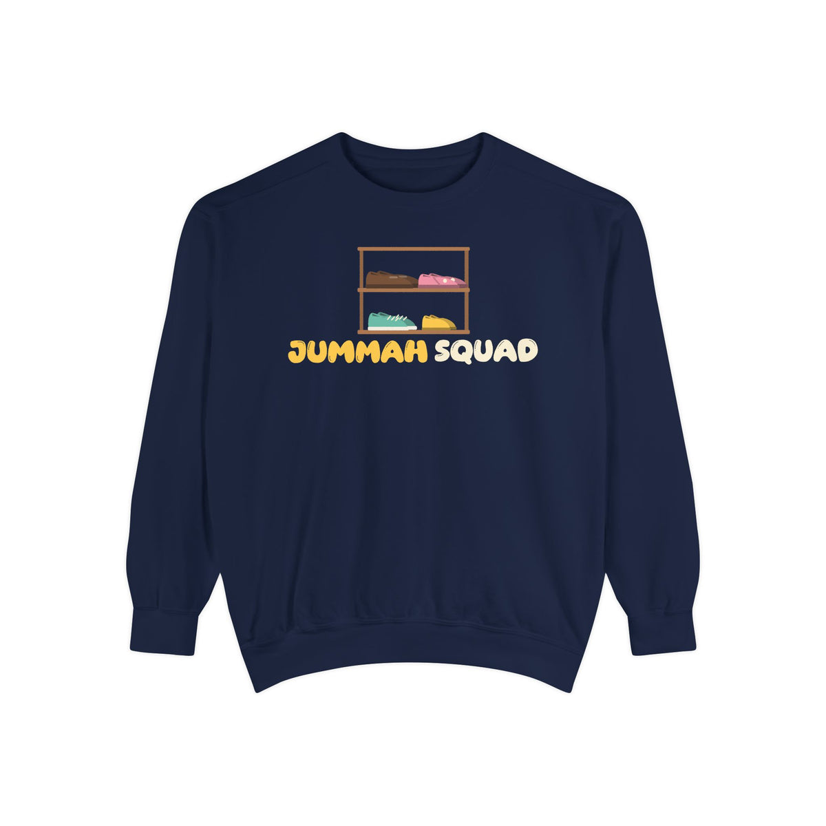 Jummah Squad Islamic Premium Sweatshirt in True Navy – AdabStars