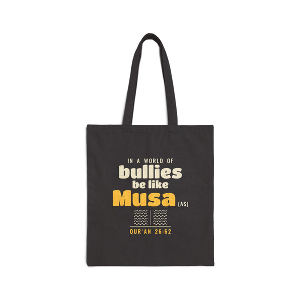 Be Like Musa (AS) Canvas Tote Bag in Black, one-sided print – AdabStars