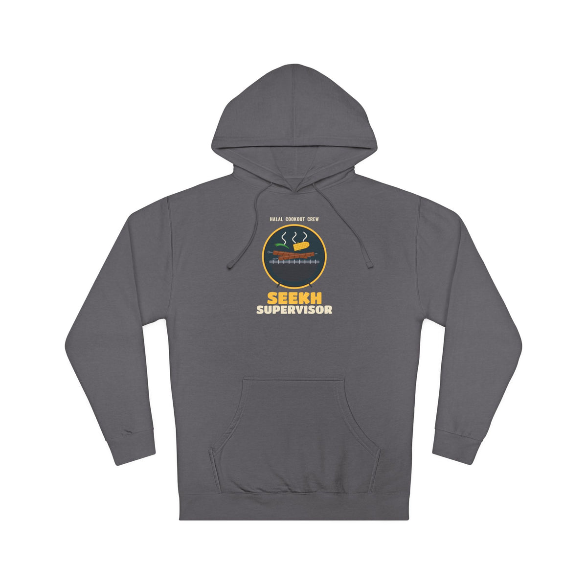 Seekh Supervisor Halal Cookout Islamic Hoodie in Charcoal – AdabStars