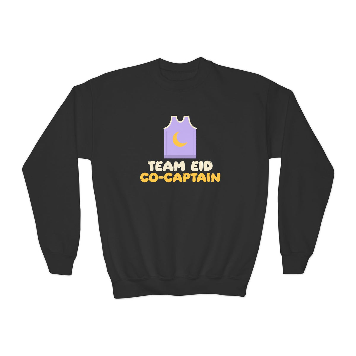 Team Eid Co-Captain Kids Sweatshirt | -Captain Basketball Siblings Lilac Jersey Set | AdabStars Islamic Kids Apparel