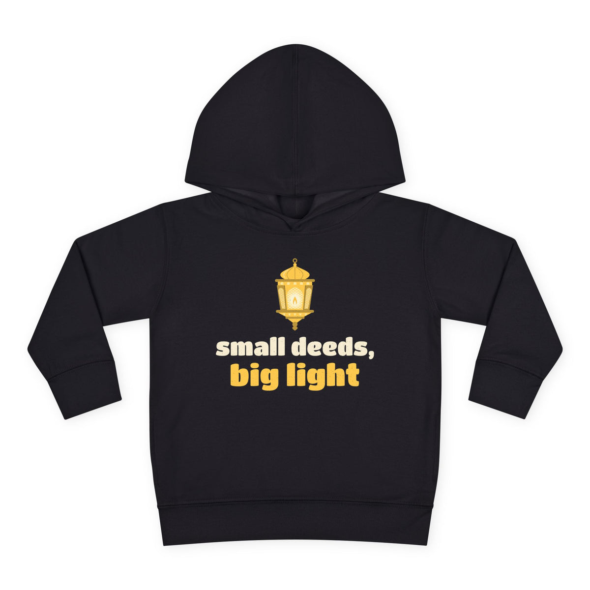 Small Deeds, Big Light Ramadan Toddler Hoodie in Black – AdabStars