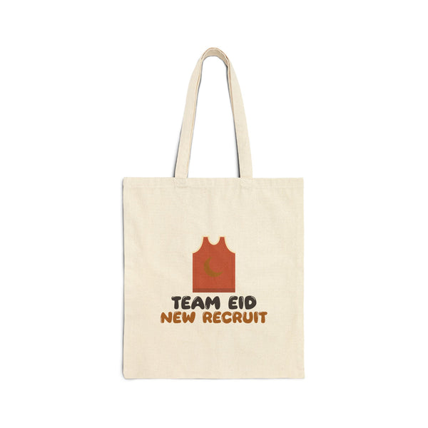 Team Eid New Recruit Double-Sided Tote Bag | Basketball Little Kids Peach Jersey | AdabStars Islamic Kids Gifts
