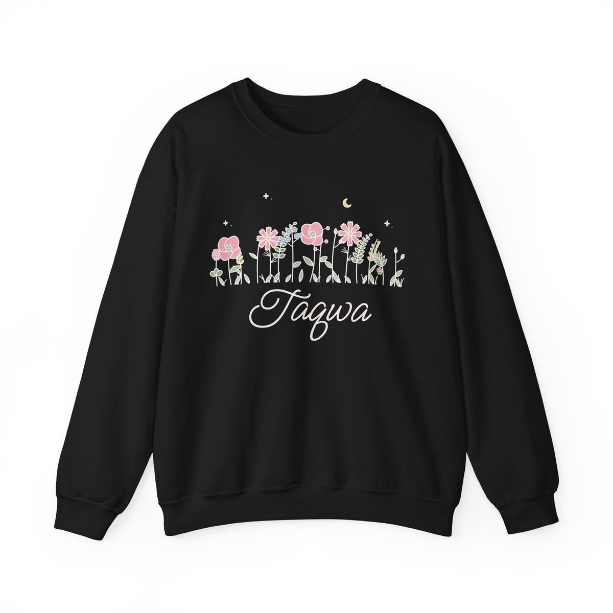Taqwa Meadow Flowers Sweatshirt in Black – AdabStars