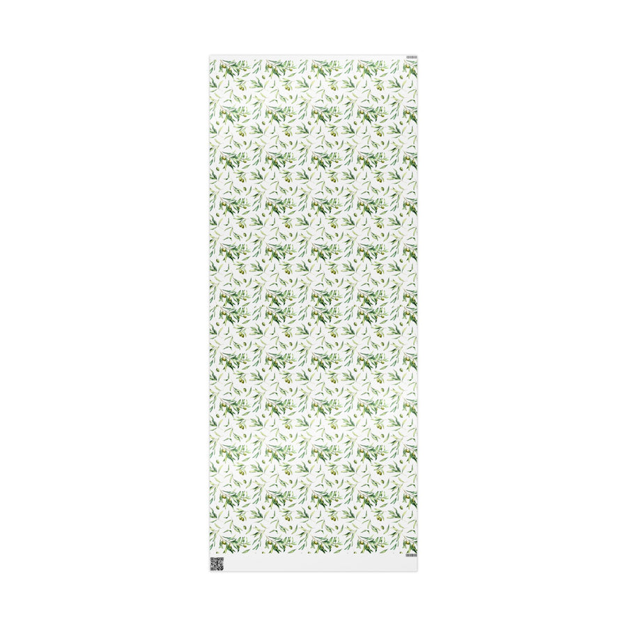 Olive Branch and Leaf  Islamic Gift Wrapping Paper – Watercolor Olive Leaf Design for Eid, Ramadan & Special Occasions