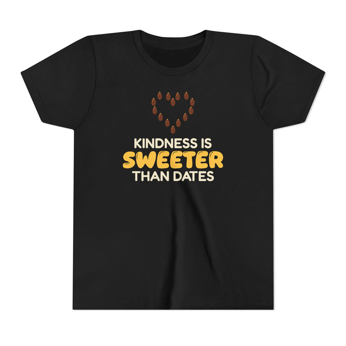 Kindness Is Sweeter Than Dates Ramadan Kids Tee | Ramadan Kids Kindness Is Sweeter Than Dates Heart Adab | AdabStars Islamic Kids Apparel