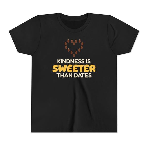 Kindness Is Sweeter Than Dates Kids T-Shirt in Black – AdabStars
