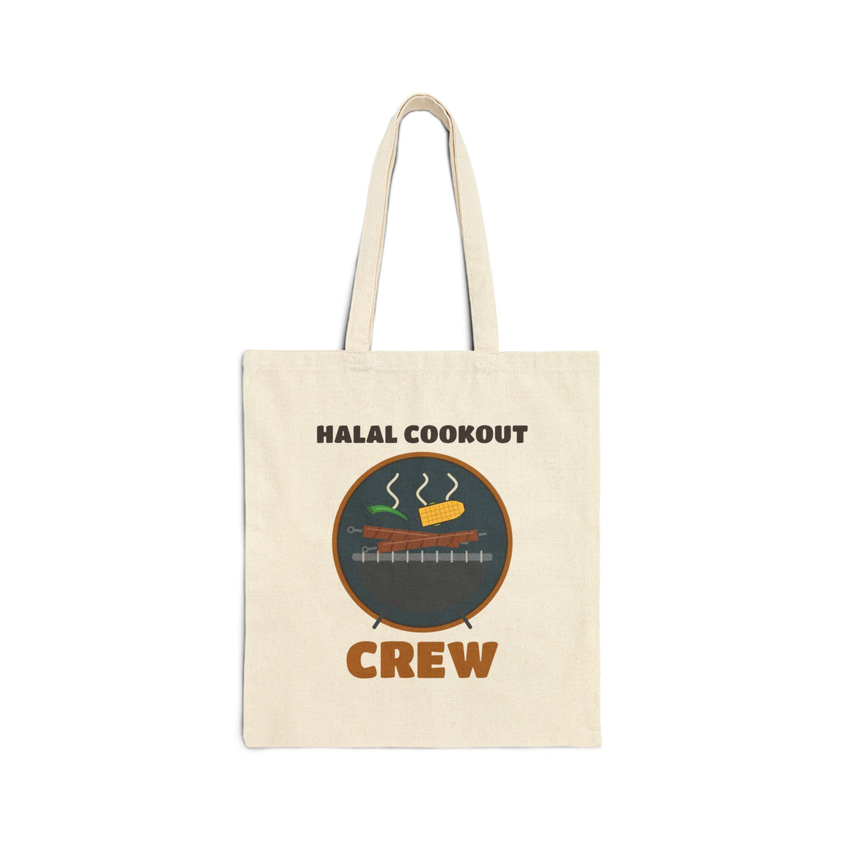 Halal Cookout Crew Canvas Tote Bag in Natural, one-sided print – AdabStars