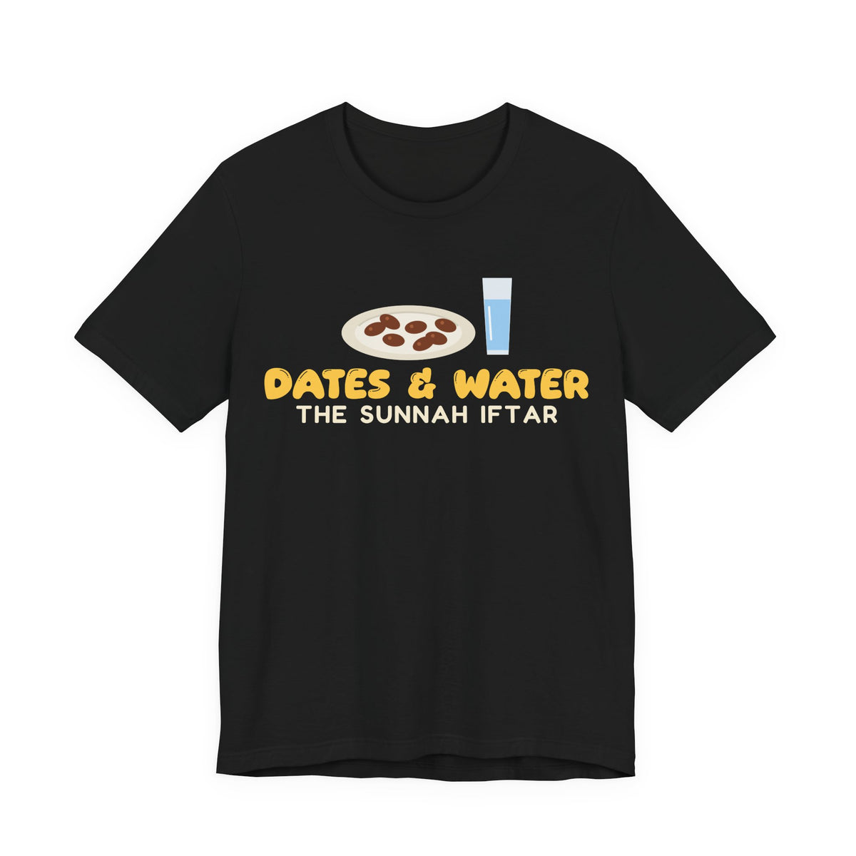 Dates and Water Sunnah Iftar Unisex T-Shirt in Black – AdabStars