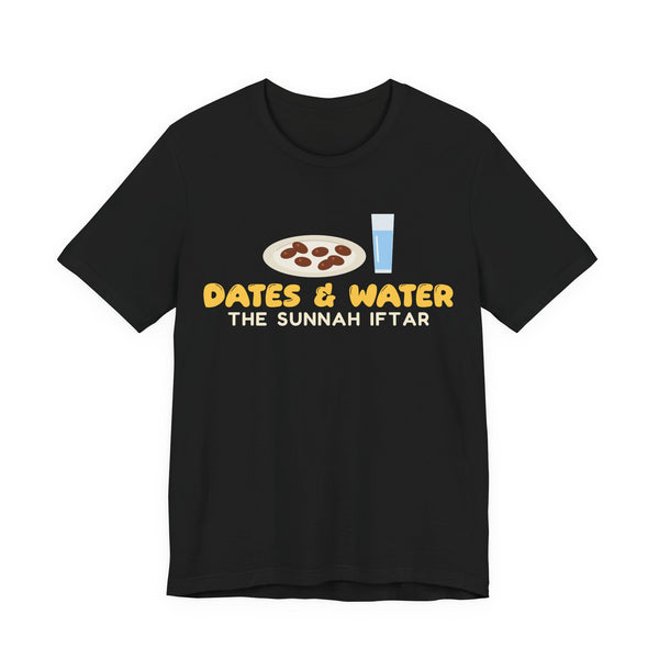 Dates and Water Sunnah Iftar Unisex T-Shirt in Black – AdabStars
