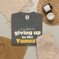 Be Like Yunus (AS) Heavyweight Tee | Prophet Yunus (Jonah) Hope Story, Qur'an 21:87-88 on the Back | AdabStars