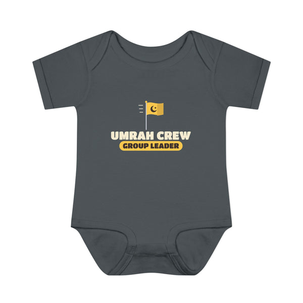 Umrah Crew Group Leader Baby Bodysuit in Charcoal – AdabStars