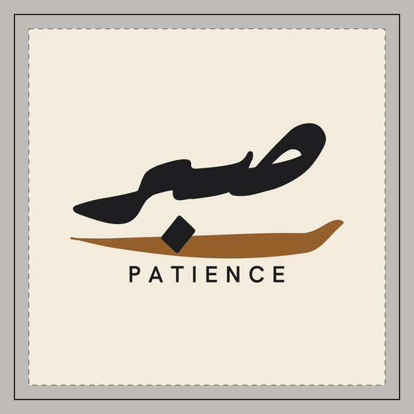 Sabr Patience Arabic Calligraphy Islamic Throw Pillow, printed on both sides – AdabStars