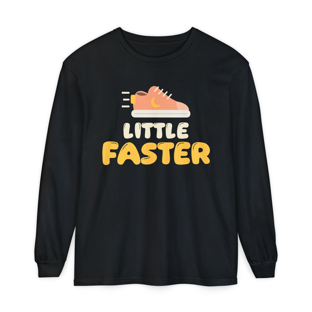 Little Faster Long Sleeve Shirt | Ramadan Kids First Fast Sneaker Pun Running | AdabStars Islamic Kids Apparel