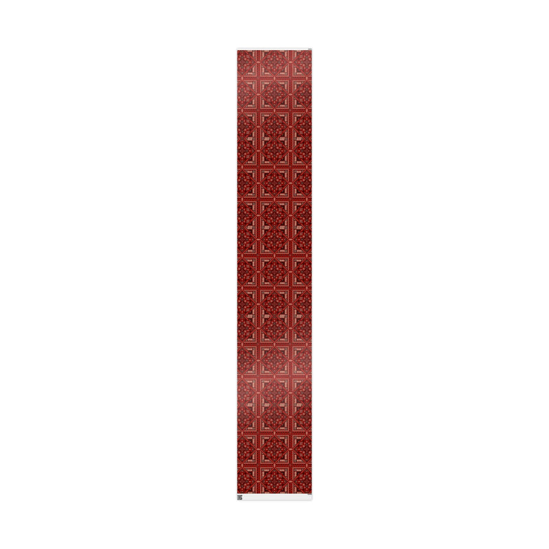 Red Tatreez Palestinian Style Gift Wrapping Paper – Traditional Embroidery Pattern for Eid, Ramadan & Special Occasions