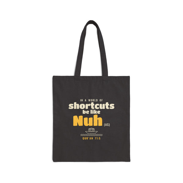 Be Like Nuh (AS) Canvas Tote Bag in Black, double-sided print – AdabStars