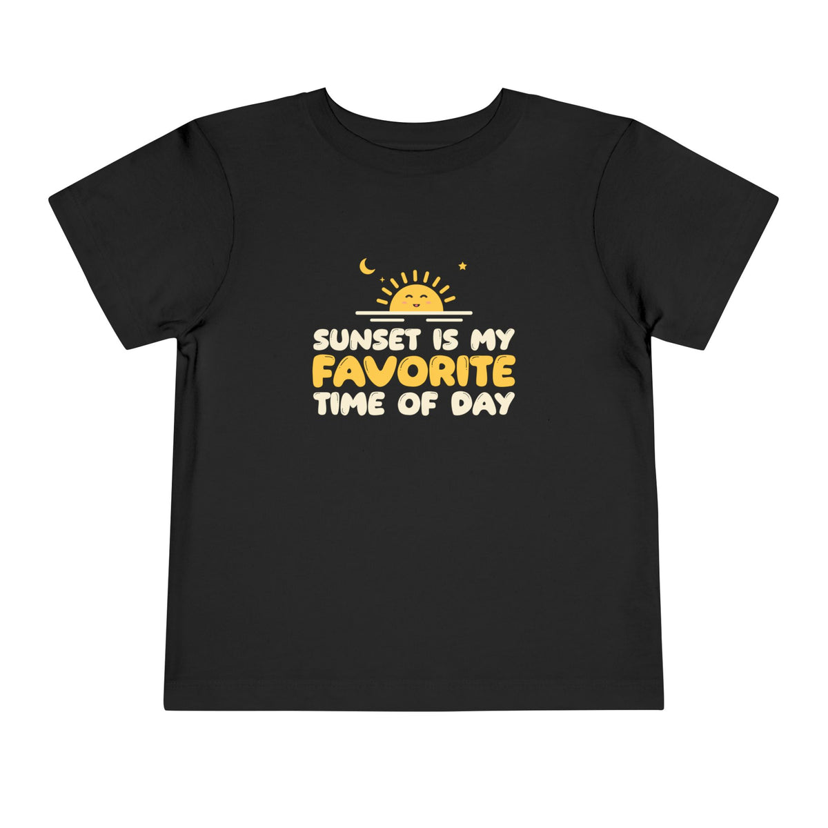 Sunset Is My Favorite Time Of Day Ramadan Toddler T-Shirt in Black – AdabStars