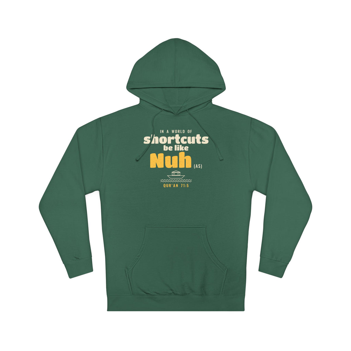 Be Like Nuh (AS) Hoodie, Front Print | Prophet Nuh (Noah) Perseverance Story | AdabStars