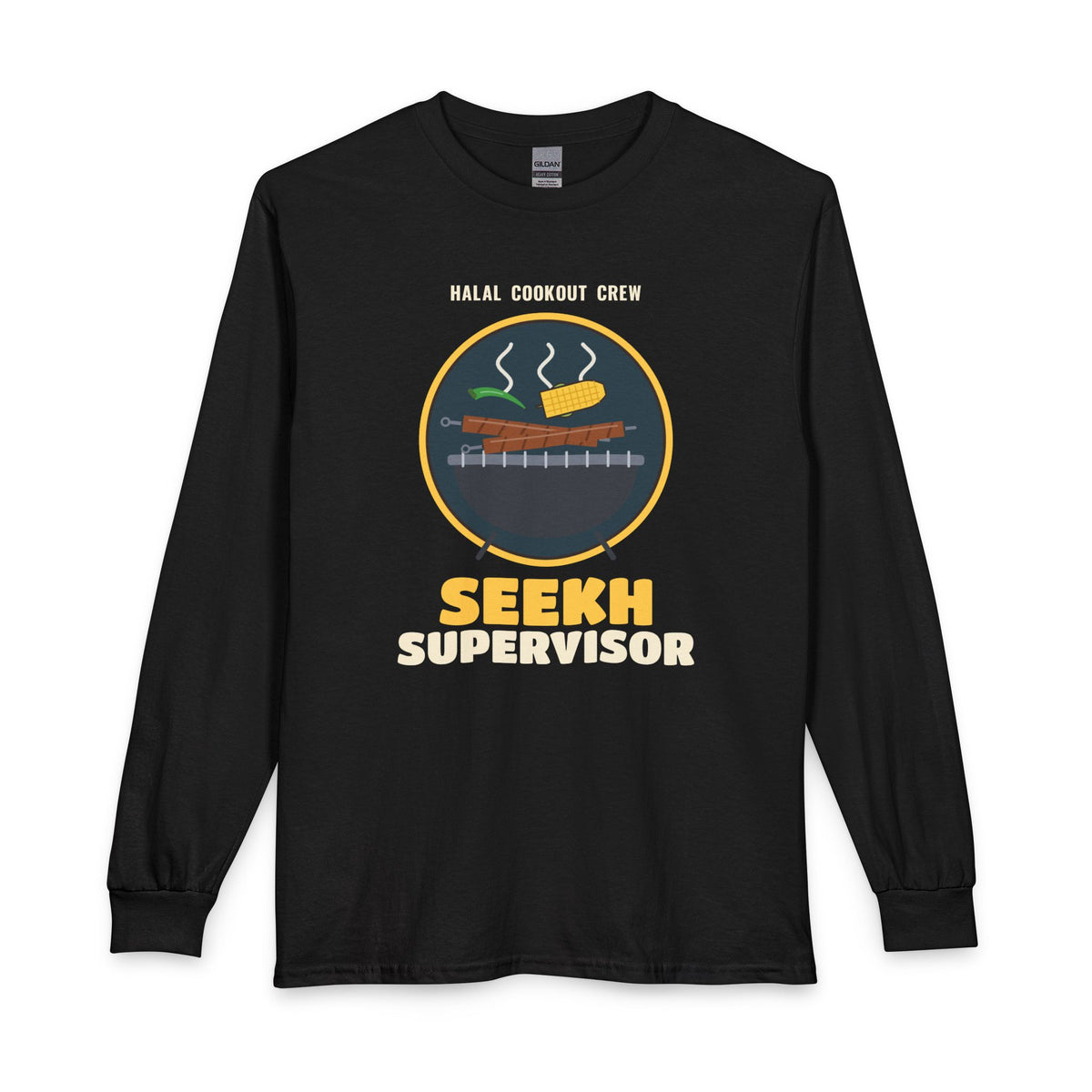 Seekh Supervisor Halal Cookout Long Sleeve Shirt in Black – AdabStars