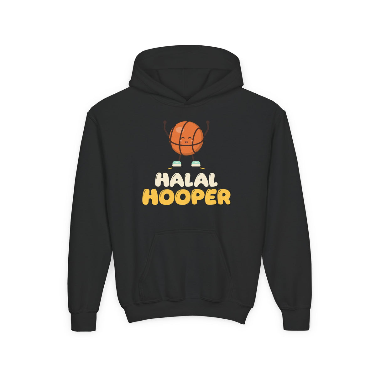 Halal Hooper Muslim Kids Hoodie | Muslim Kids Basketball Halal Hooper Cute Ball Character | AdabStars Islamic Kids Apparel