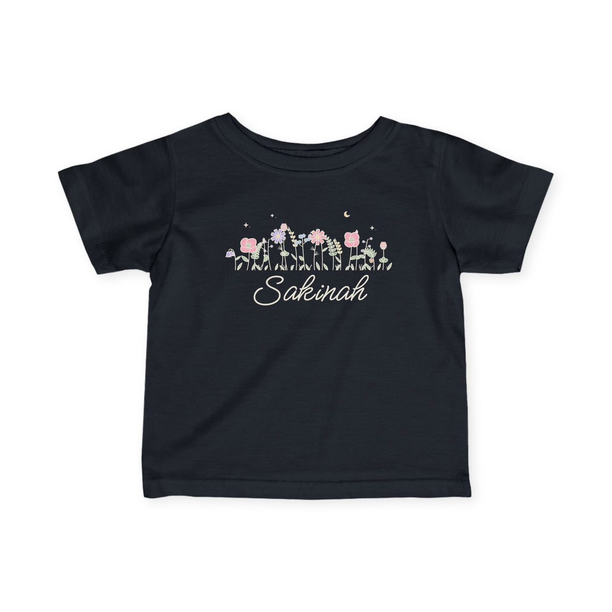 Sakinah Meadow Flowers Baby T-Shirt in Black – AdabStars