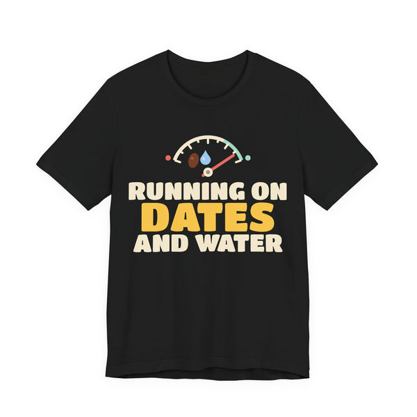 Running On Dates And Water Unisex T-Shirt in Black – AdabStars