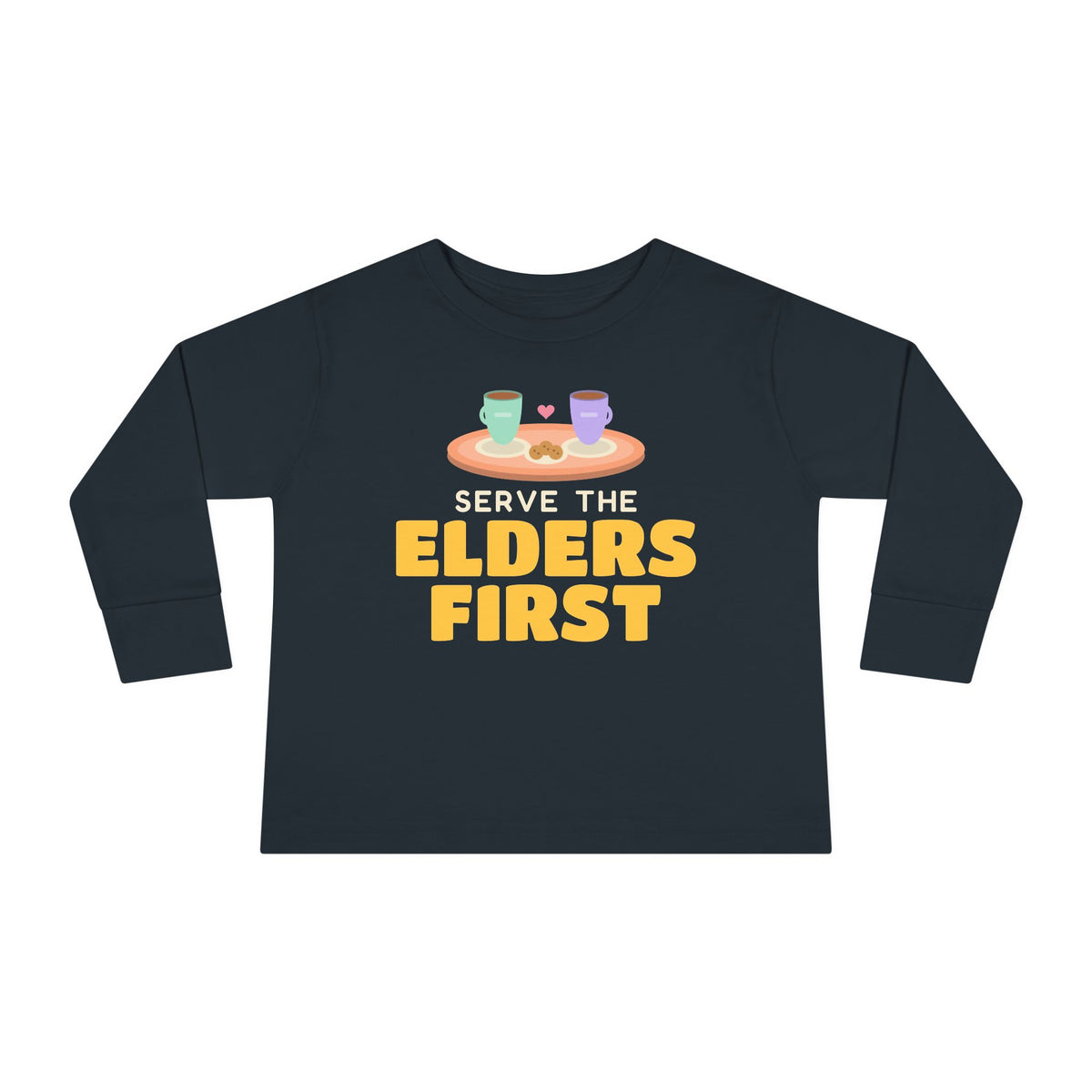 Elders First Islamic Toddler Toddler Long Sleeve Shirt in Black – AdabStars