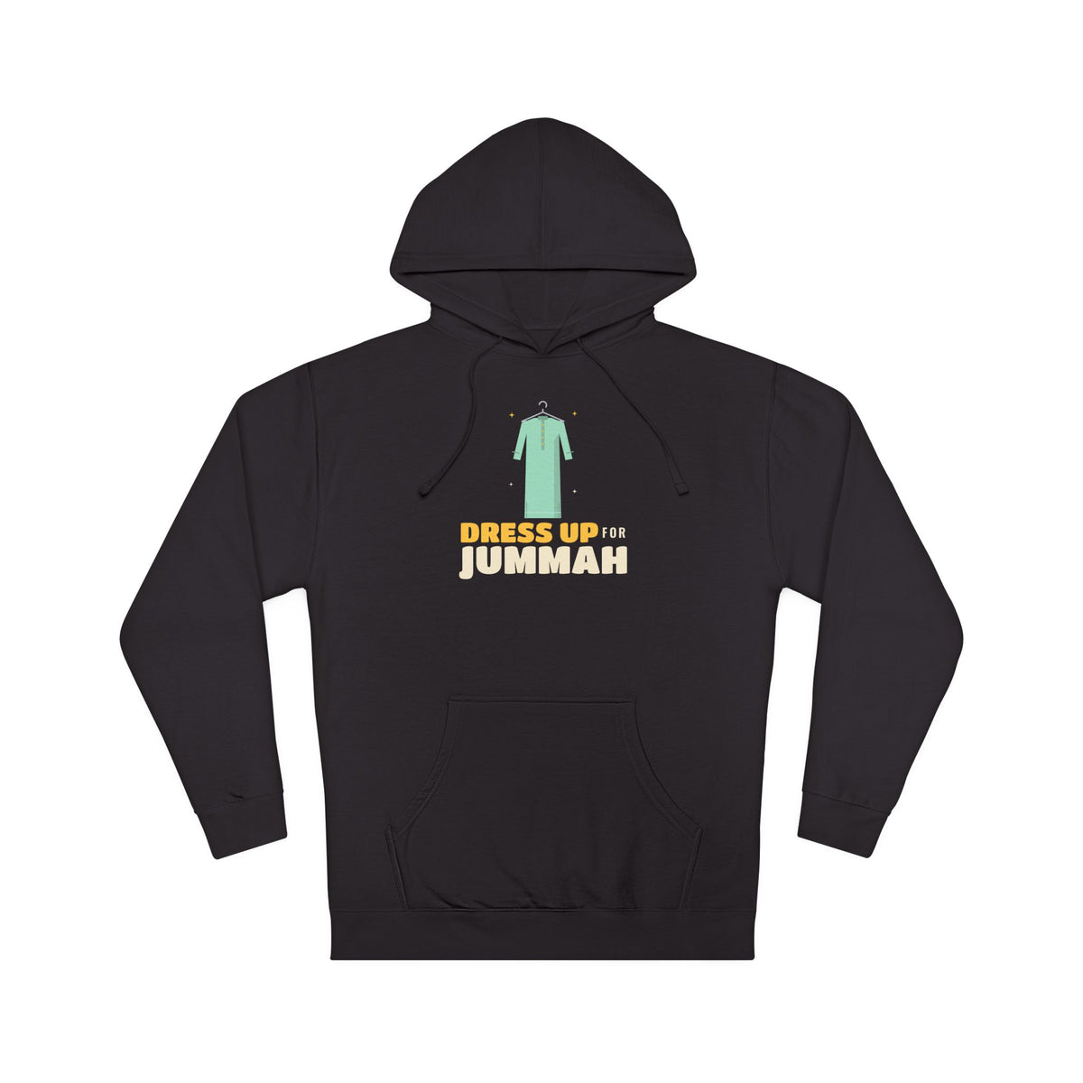 Dress Up for Jummah Islamic Hoodie in Black – AdabStars