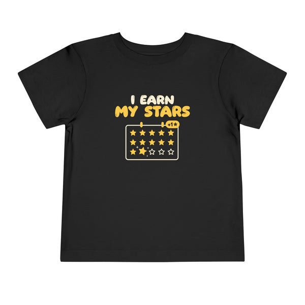 I Earn My Stars Toddler T-Shirt in Black – AdabStars