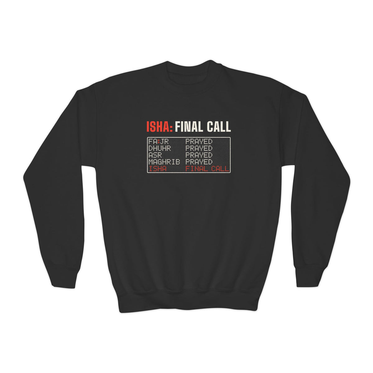 Isha: Final Call Islamic Kids Sweatshirt in Black – AdabStars