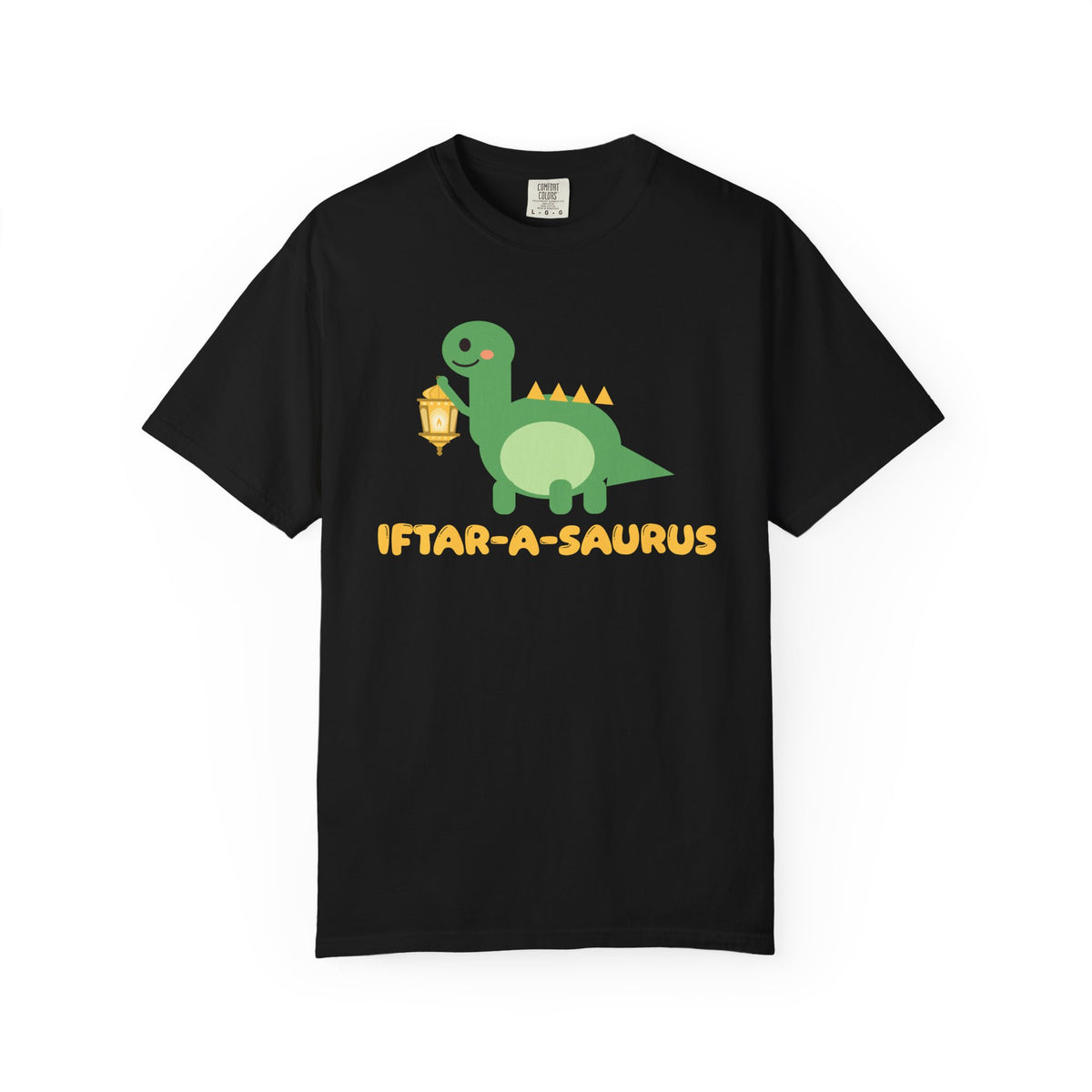 Iftar-A-Saurus Ramadan Heavyweight Tee | Ramadan Kids Dinosaur Lantern Dino Pun | AdabStars Islamic Kids Apparel