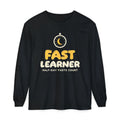 Fast Learner Ramadan Long Sleeve Shirt | Ramadan Kids First Fasting Pun Stopwatch | AdabStars Islamic Kids Apparel