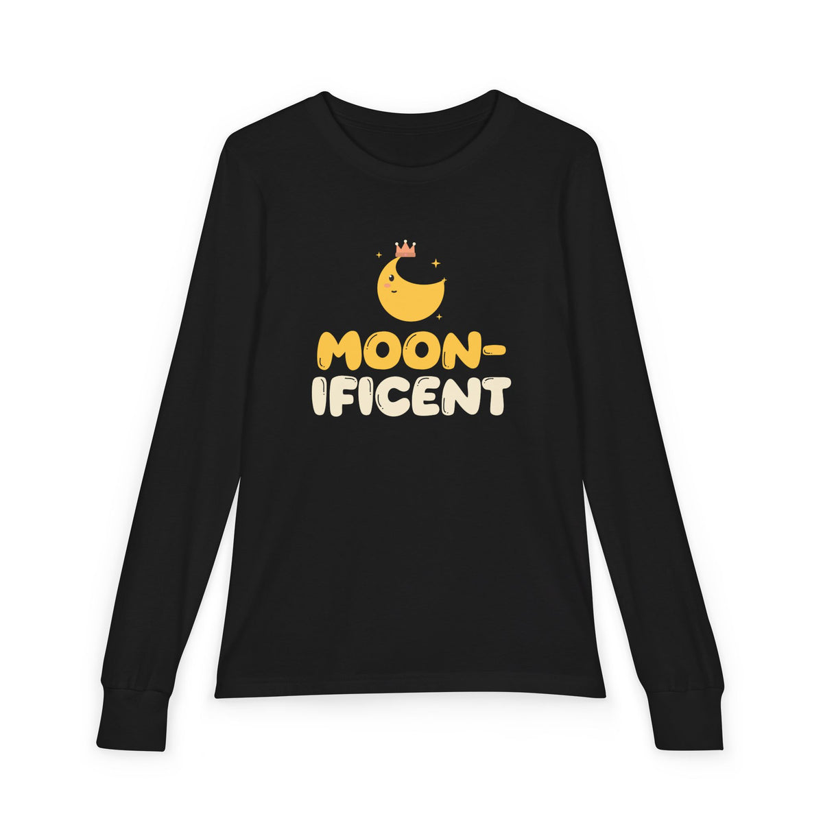 Moon-Ificent Ramadan Kids Long Sleeve Shirt | Ramadan Eid Kids Crescent Crown Pun Royal | AdabStars Islamic Kids Apparel