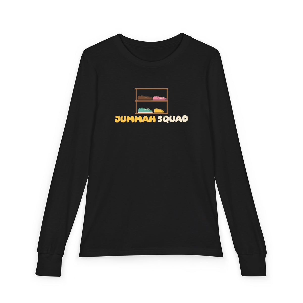 Jummah Squad Islamic Kids Kids Long Sleeve Shirt in Black – AdabStars