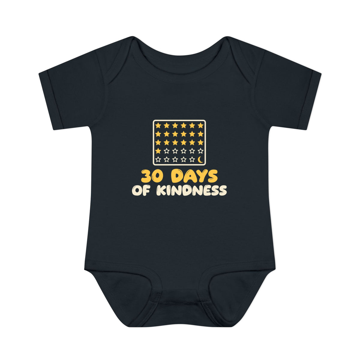 30 Days Of Kindness Ramadan Baby Bodysuit in Black – AdabStars