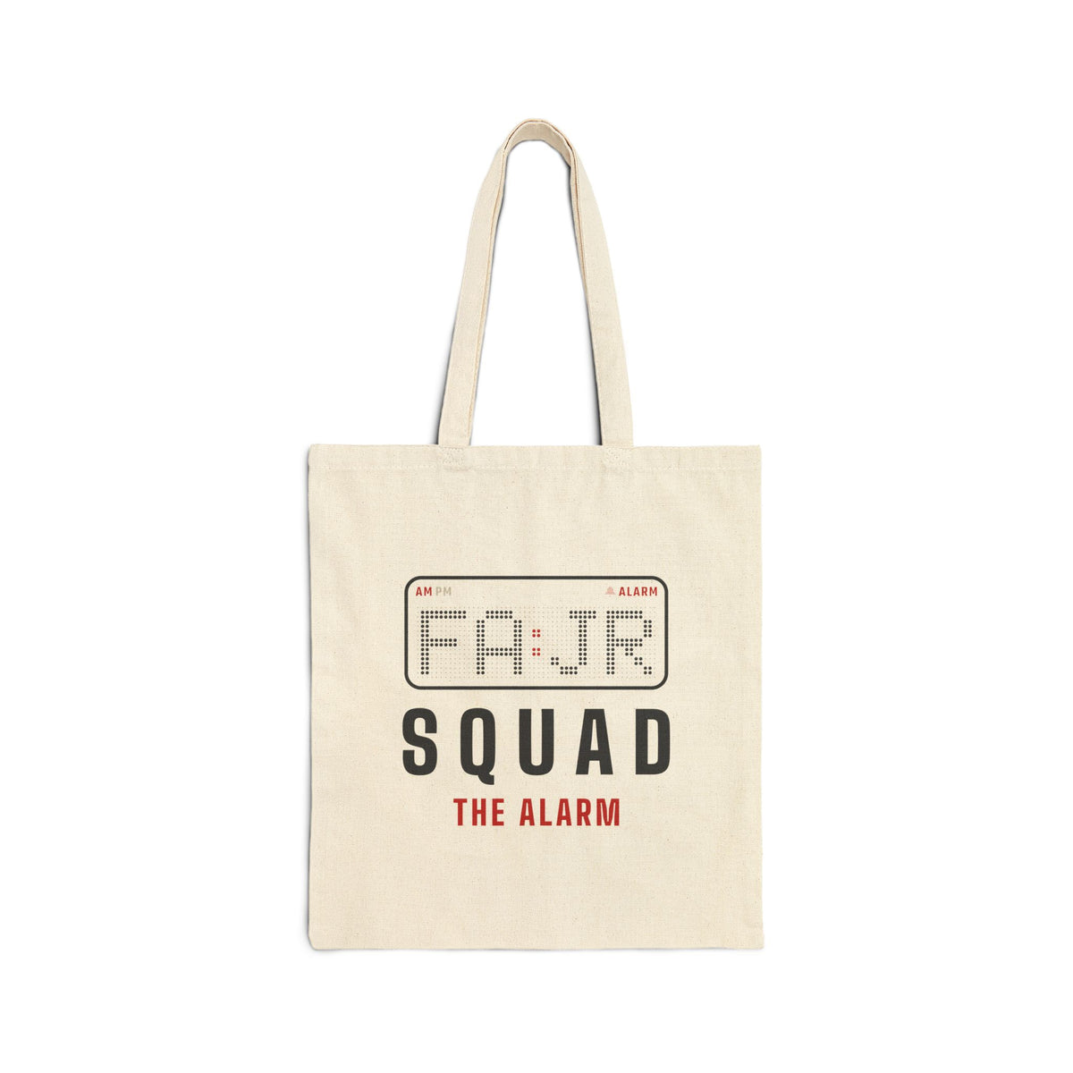 Fajr Squad: The Alarm Islamic Canvas Tote Bag in Natural, double-sided print – AdabStars