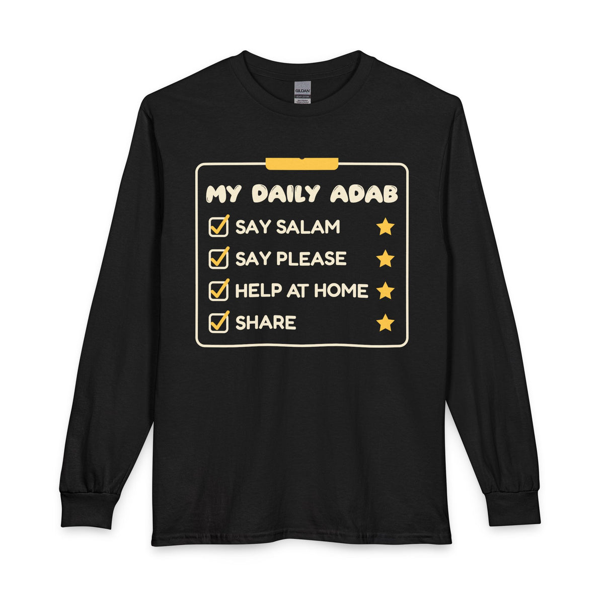 My Daily Adab Islamic Long Sleeve Shirt in Black – AdabStars