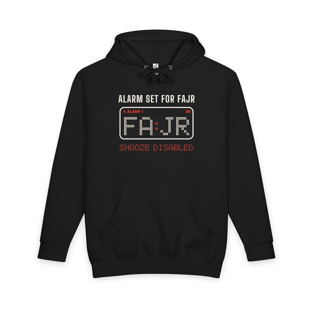 Alarm Set for Fajr Islamic Heavyweight Premium Heavyweight Hoodie in Black – AdabStars