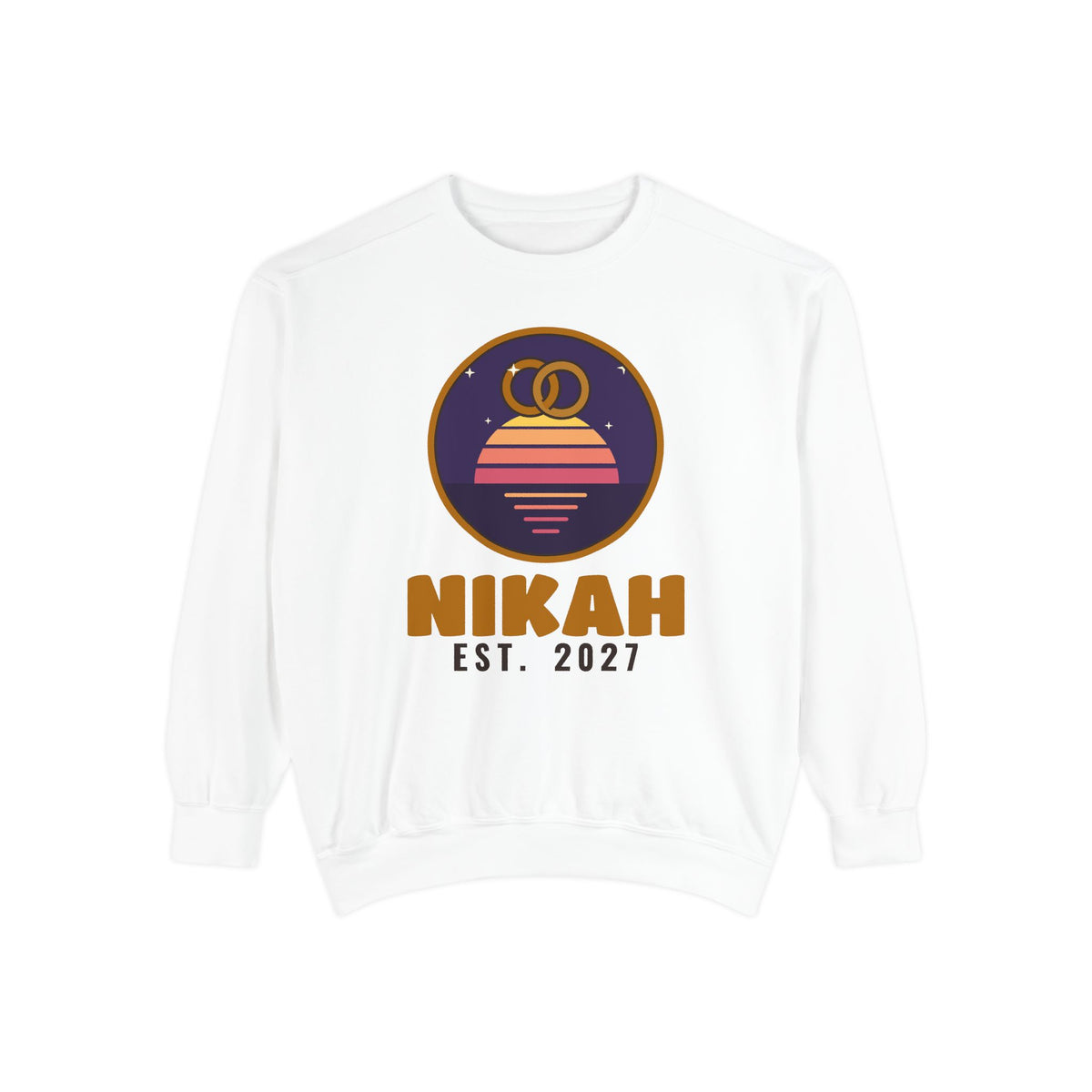 Nikah Est. 2027 Premium Sweatshirt in White – AdabStars