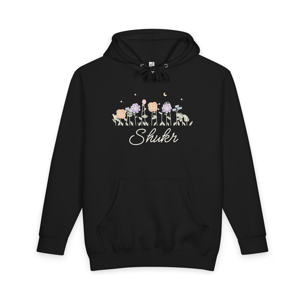 Shukr Meadow Flowers Islamic Heavyweight Premium Heavyweight Hoodie in Black – AdabStars