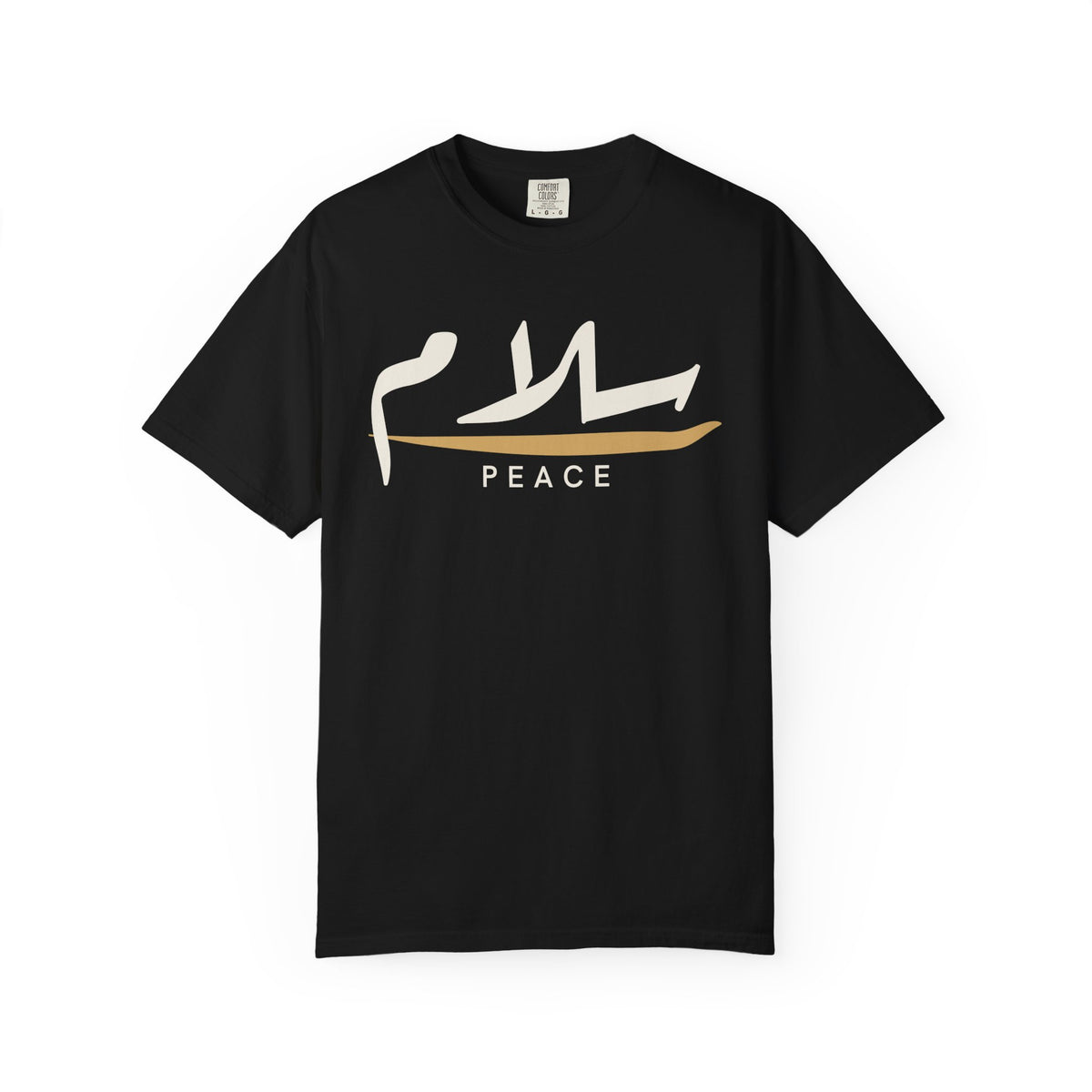 Salam Peace Arabic Calligraphy Islamic Heavyweight T-Shirt in Black – AdabStars