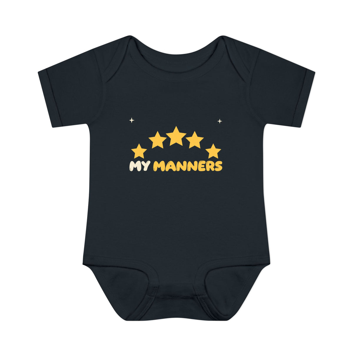 My Manners Rated Islamic Baby Bodysuit in Black – AdabStars