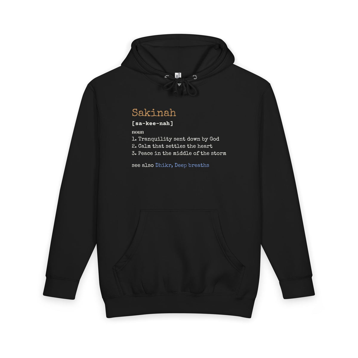 Sakinah Definition Premium Heavyweight Hoodie in Black – AdabStars