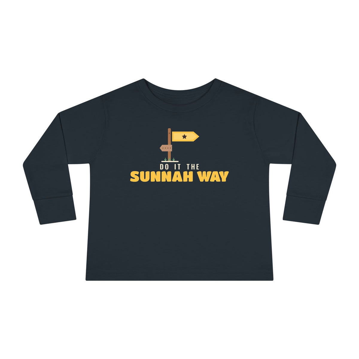 Do It the Sunnah Way Islamic Toddler Toddler Long Sleeve Shirt in Black – AdabStars