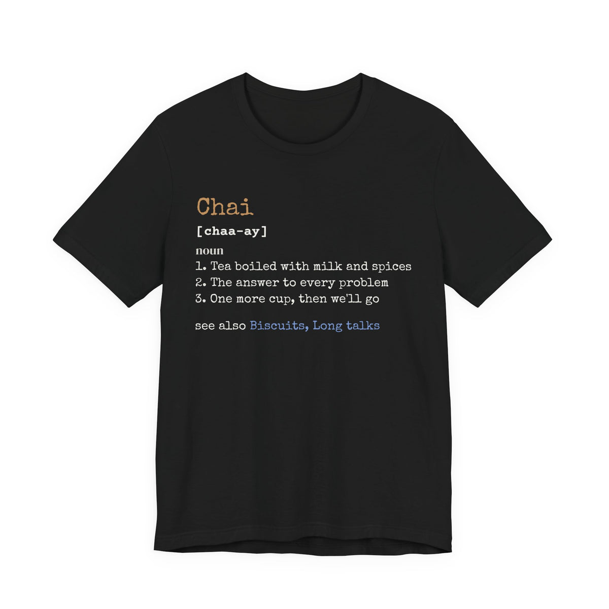 Chai Definition Islamic Shirt | Desi Tea Lover Funny Masala Milk Spice Word | AdabStars Islamic Apparel