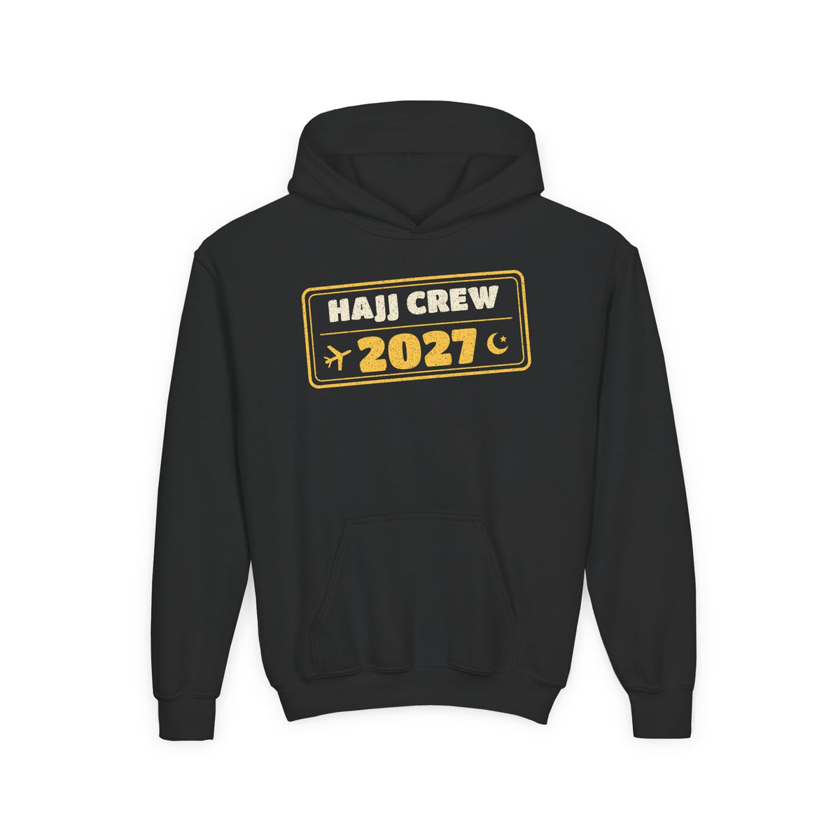 Hajj Crew 2027 Islamic Kids Hoodie | Season Pilgrims Entry Stamp Islamic Journey | AdabStars Islamic Apparel