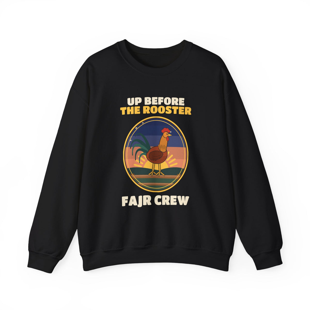 Up Before the Rooster Islamic Crewneck Sweatshirt in Black – AdabStars