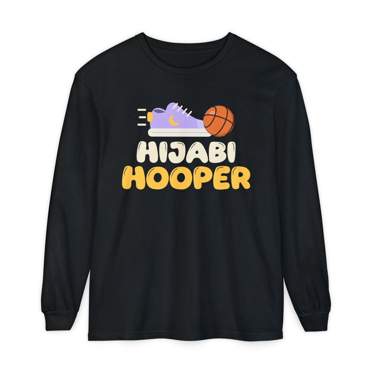 Hijabi Hooper Muslim Long Sleeve Shirt | Muslim Girls Basketball Hijabi Hooper Sneaker And Ball | AdabStars Islamic Kids Apparel